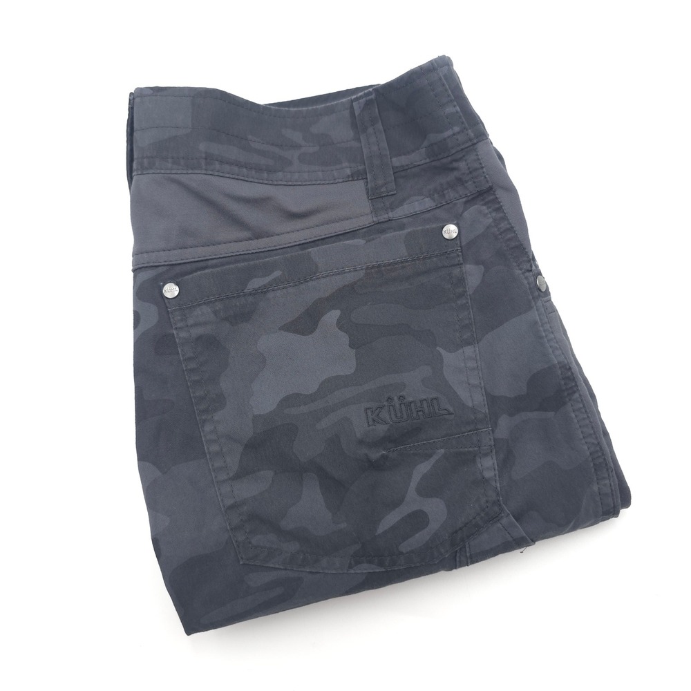 Kuhl Radikl Mens 32X32 Gray Camo Pants Hiking Outdoor 7 Pocket Stretch